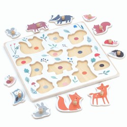 PUZZLE BOUTONS ANIMAUX MONDE - VILAC