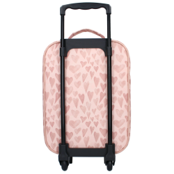 VALISE A ROULETTE ROSE COEURS - BB and CO