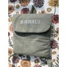 SAC A DOS GAZE VERT OLIVE "EN VADROUILLE" - ATELIER WAGRAM