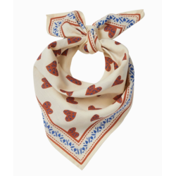 FOULARD COEUR SAUVAGE ECRU...