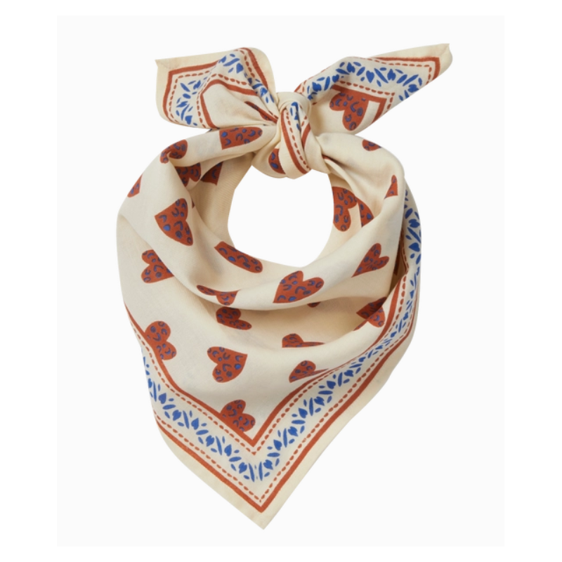 FOULARD COEUR SAUVAGE ECRU KIDS - BONHEUR DU JOUR