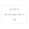 CARTE POSTALE "JOYEUX ANNIVERSAIRE PASTEL" - PAPIER POETIC