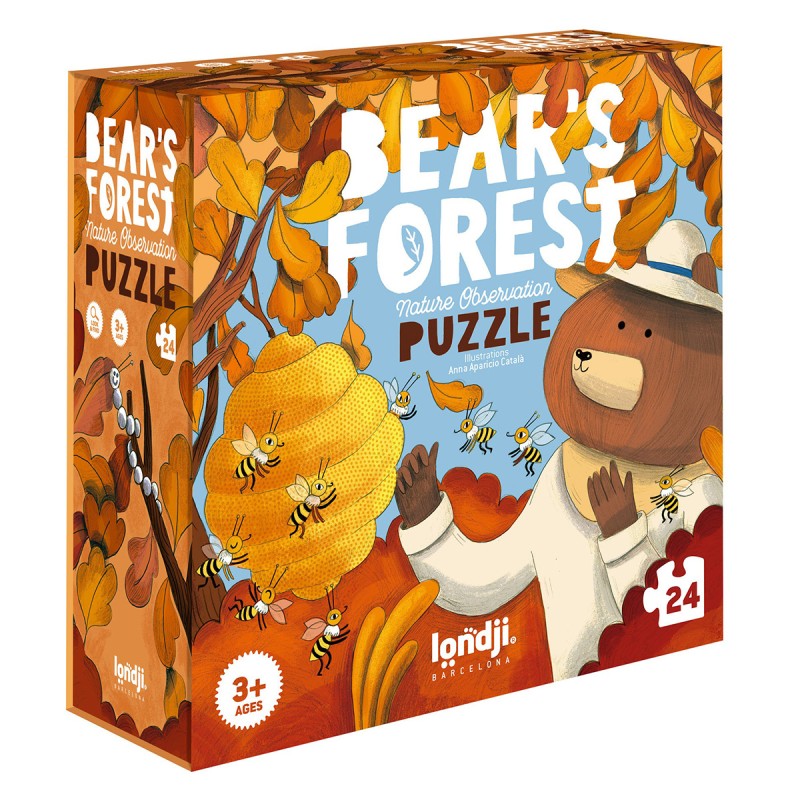 PUZZLE LA FORET DE L'OURS/BEAR'S FOREST PUZZLE 24 PIECES - LONDJI