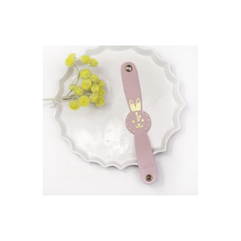 BRACELET MONTRE CUIR ROSE - BARNABE AIME LE CAFE