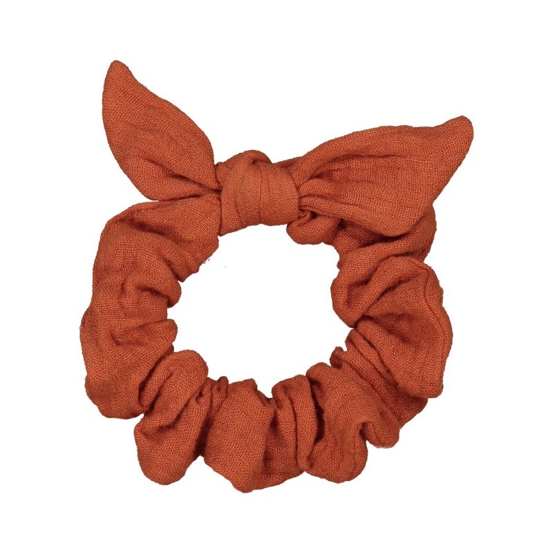 CHOUCHOU NOEUD GAZE TERRACOTTA - OBI OBI