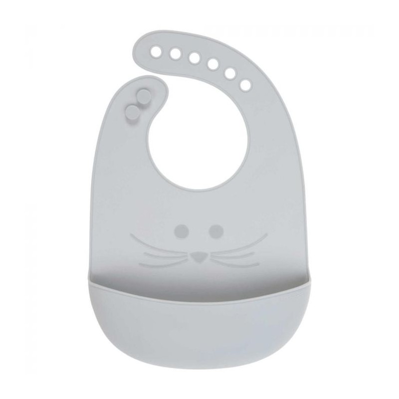 BAVOIR SILICONE SOURIS GRIS - LASSIG