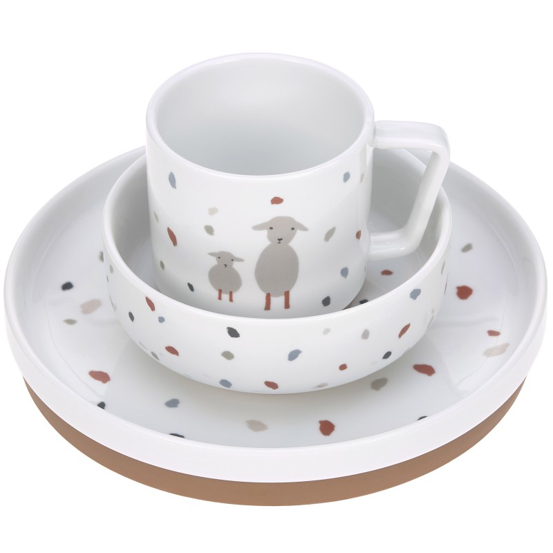 COFFRET REPAS EN PORCELAINE MOUTON - LASSIG