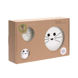 COFFRET REPAS EN PORCELAINE CHAT - LASSIG