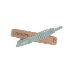 ANNEAU DE DENTITION BOIS/SILICONE CHIEN BLEU - LASSIG