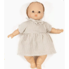 ROBE FAUSTINE+BEGUIN GAZE DE COTON GRÈGE BABIES - MINIKANE