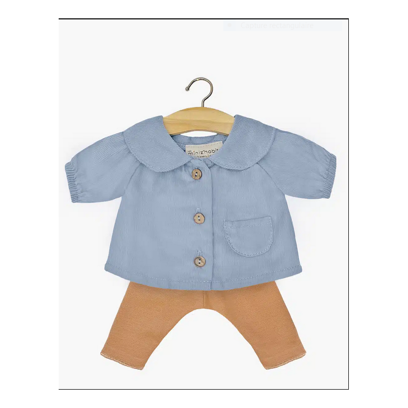 ENSEMBLE "BACK TO SCHOOL" BLOUSE MILLERAIES BLEUE + LEGGING - MINIKANE