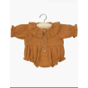 BARBOTEUSE LEONORE GAZE DE COTON COGNAC - MINIKANE