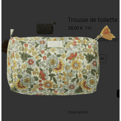 TROUSSE TOILETTE AMAIA LIME - BONHEUR DU JOUR