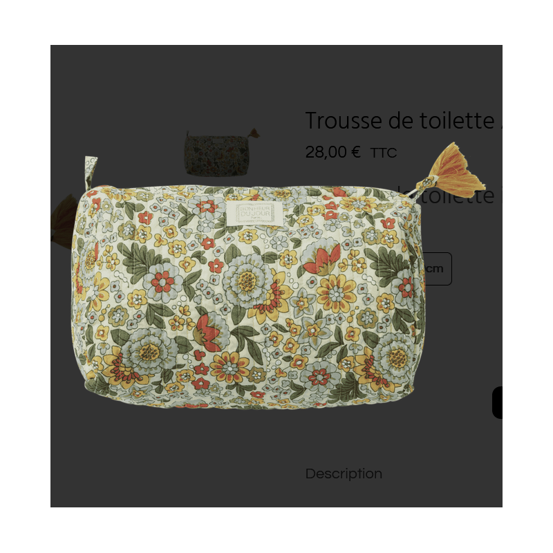 TROUSSE TOILETTE AMAIA LIME - BONHEUR DU JOUR