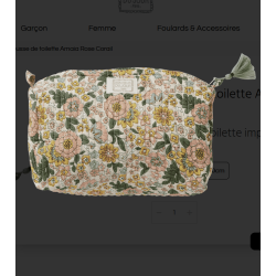 TROUSSE TOILETTE AMAIA ROSE CORAIL - BONHEUR DU JOUR