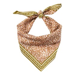 FOULARD LEOPARD SAVANE ROSE...