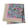 FOULARD FLEURS INDIENNES AMAIA TURQUOISE - BONHEUR DU JOUR