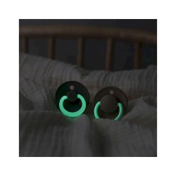 TETINE CAOUTCHOUC NATUREL PHOSPHORESCENTE SAUGE TAILLE 2 - BIBS