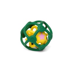 2 BALLES SENSORIELLES SILICONE VERT ET JAUNE - LITTLE L