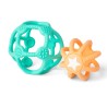 2 BALLES SENSORIELLES SILICONE ORANGE ET VERT - LITTLE L