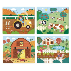 4 PUZZLES EVOLUTIFS FERME