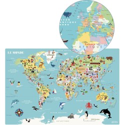 PUZZLE MAGNETIQUE CARTE DU MONDE - VILAC