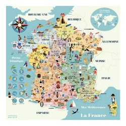 PUZZLE MAGNETIQUE CARTE DE...