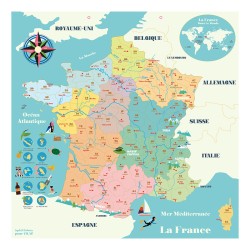 PUZZLE MAGNETIQUE CARTE DE FRANCE - VILAC