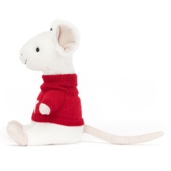 SOURIS MERRY MOUSE ET SON PULL DE NOEL - JELLYCAT