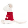 SOURIS MERRY MOUSE ET SON PULL DE NOEL - JELLYCAT