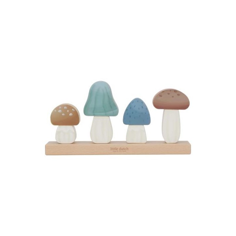 CHAMPIGNONS A EMPILER EN BOIS FOREST FRIENDS - LITTLE DUTCH