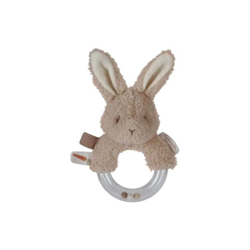 ANNEAU HOCHET PELUCHE LAPIN BABY BUNNY - LITTLE DUTCH