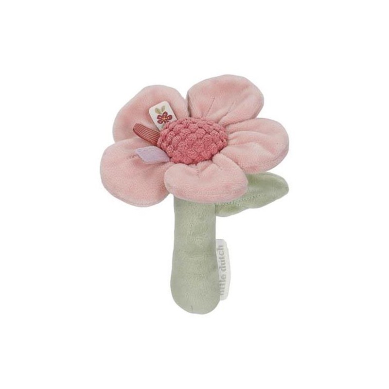 HOCHET PELUCHE FLEUR ROSE FAIRY GARDEN - LITTLE DUTCH