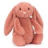 BASHFUL BUNNY MEDIUM ROSE SORREL - JELLYCAT