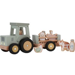 TRACTEUR REMORQUE ET FIGURINES