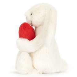 LAPIN ET SON COEUR BASHFUL RED LOVE HEART BUNNY ORIGINAL - JELLYCAT