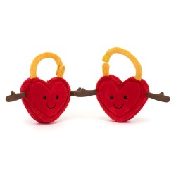 CADENAS COEUR ROUGE AMUSEABLE VAL & TINA LOVE LOCKS - JELLYCAT