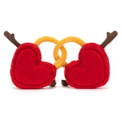 CADENAS COEUR ROUGE AMUSEABLE VAL & TINA LOVE LOCKS - JELLYCAT