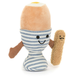 OEUF A LA COQUE ET SA MOUILLETTE AMUSEABLES EGGETHA EGG & LANCE SOLDIER - JELLYCAT