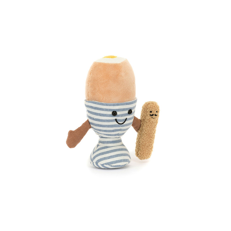 OEUF A LA COQUE ET SA MOUILLETTE AMUSEABLE EGGETHA EGG & LANCE SOLDIER - JELLYCAT