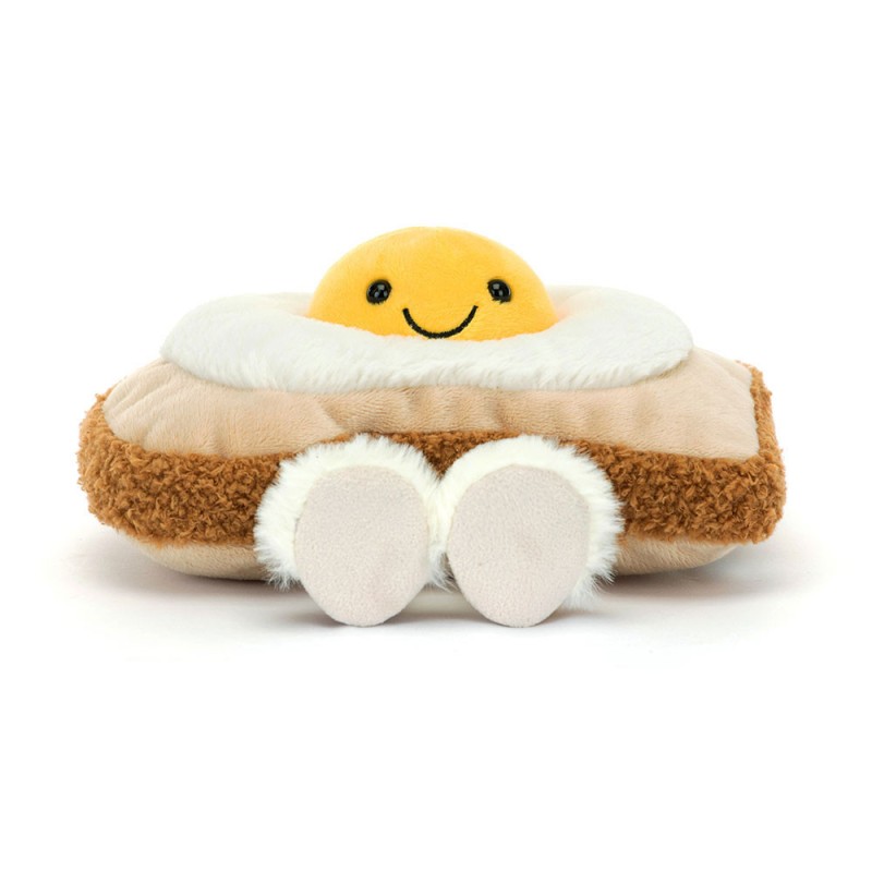 OEUF AU PLAT SUR TOAST AMUSEABLE EGGLANTINE EGG ON TOAST - JELLYCAT