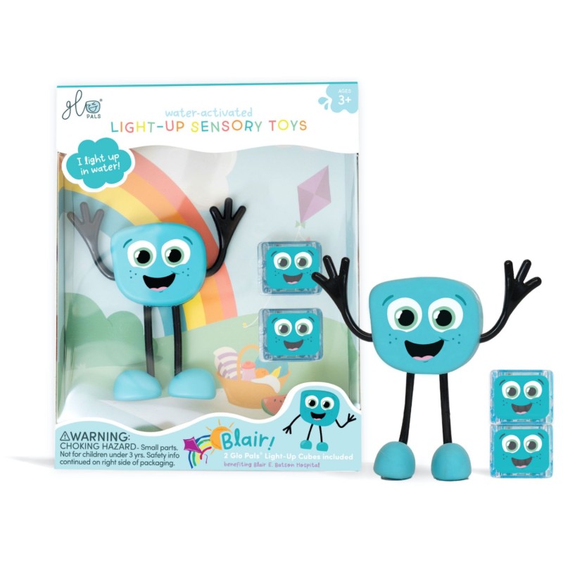 PERSONNAGE BLAIR BLEU ET 2 CUBES LUMINEUX - GLO PALS