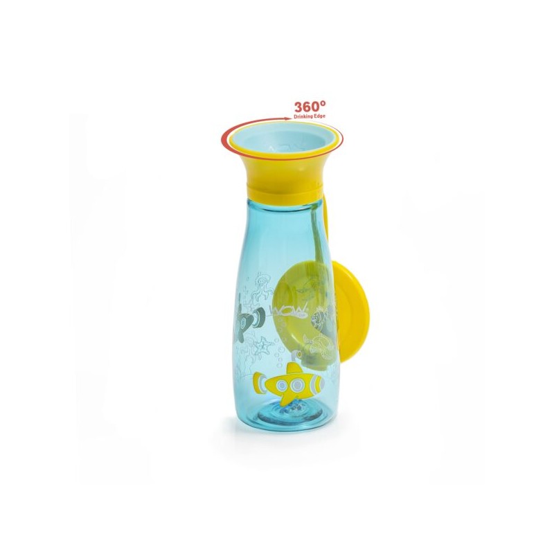 GOURDE 360° ANTI RENVERSEMENT 350 ML SOUS MARIN - WOWCUP